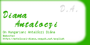 diana antaloczi business card